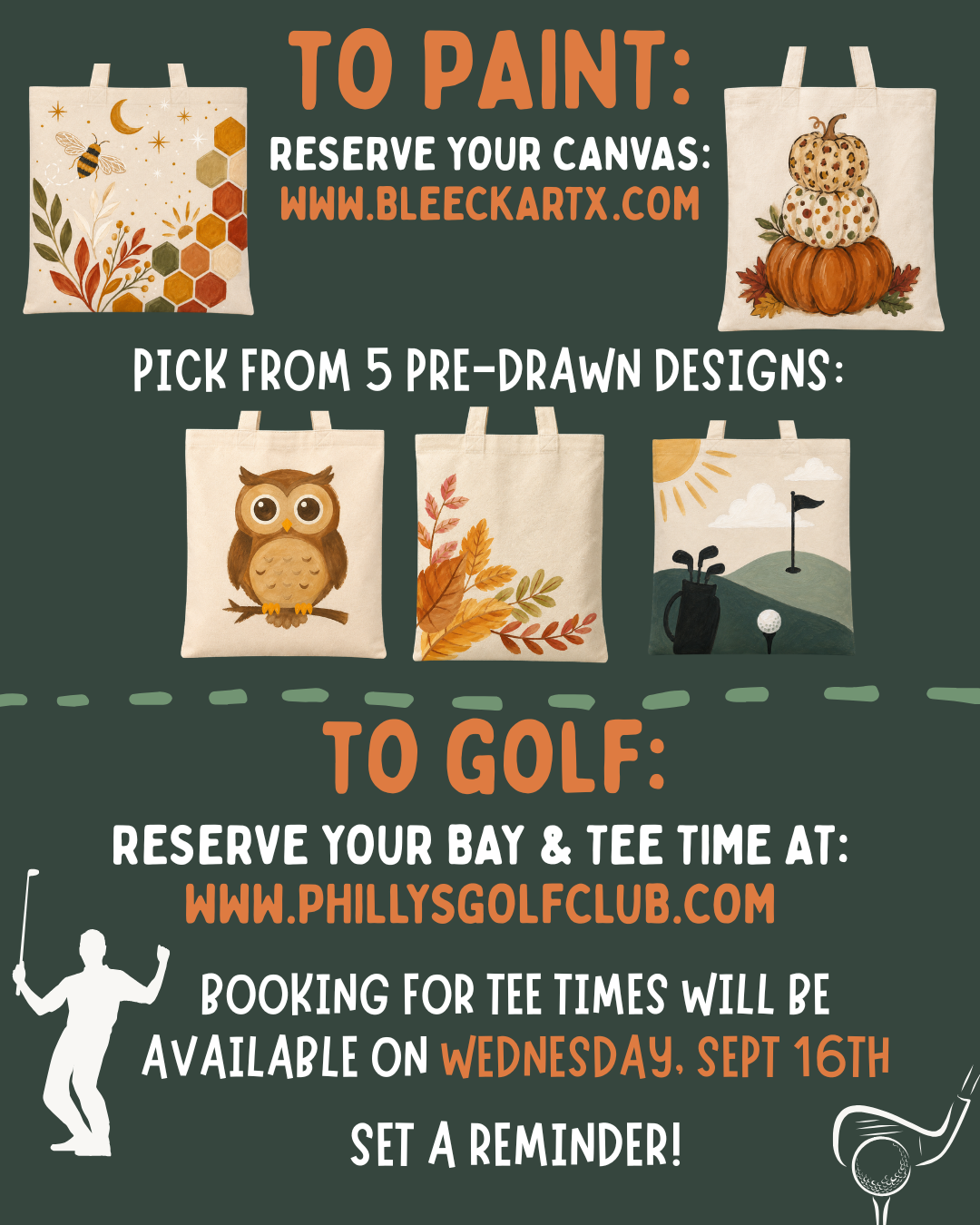 Tote Bags @ Philly’s Golf Club